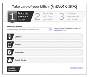Take care of your bills in 3 easy steps